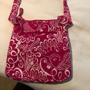 Vera Bradley pink flora satchel